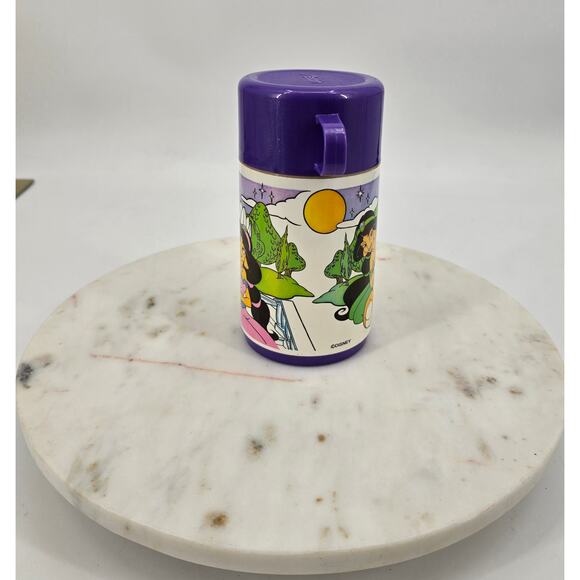Vintage 1992 Disney Aladdin Thermos – Purple Lid – Jasmine, Aladdin, Rajah - Picture 2 of 6